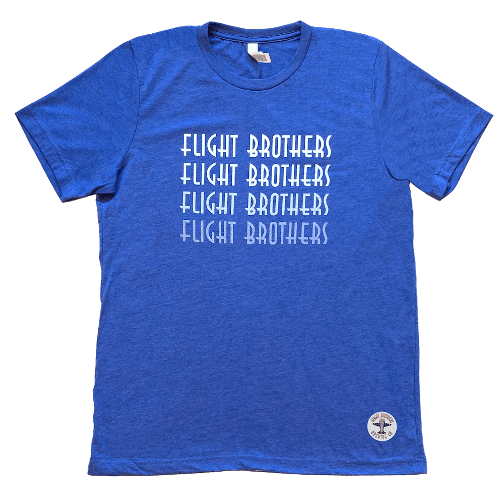 Image of Flight Brothers Brewing Co. Blue T-Shirt for sale